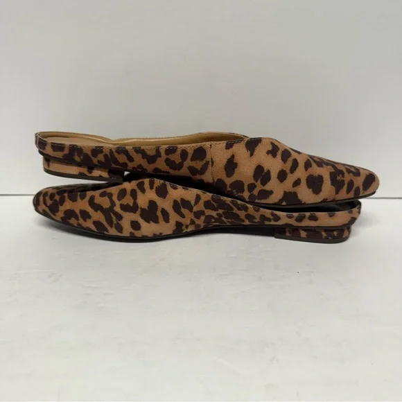 Banana Republic Flats Low Heel Cheetah Print Mules Slide On Shoes Women’s Size 6 - Picture 10 of 11
